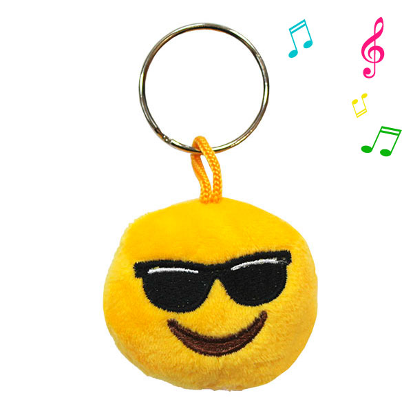 Llavero emoji chico Lentes musical