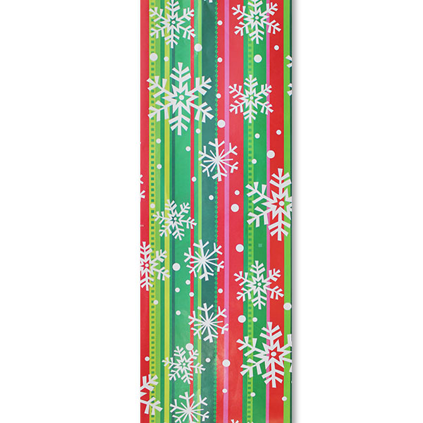Papel de regalo lineas colores con copos