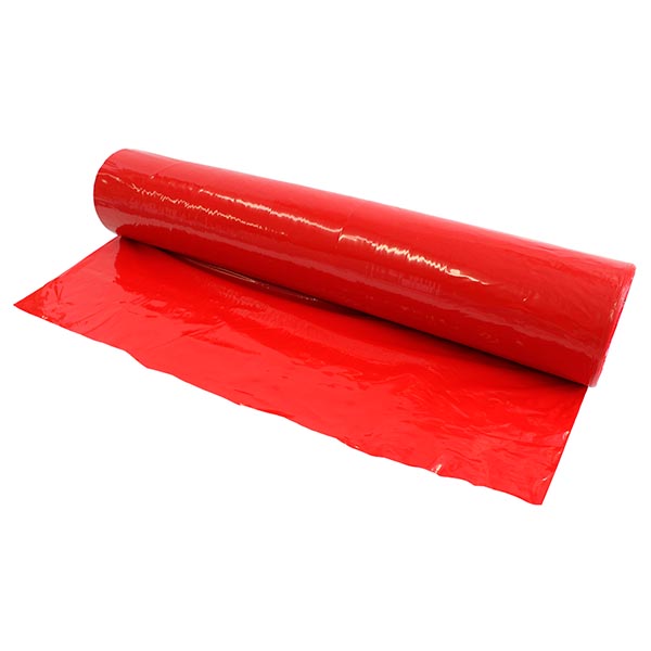 Rollo de plastico rojo