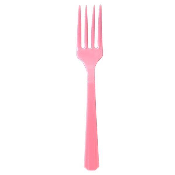 Tenedor rosa bebe